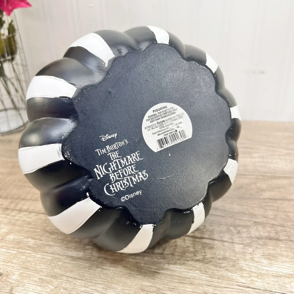Disney Nightmare Before Christmas 2021 Jack Skellington Striped Pumpkin Figurine - Picture 3 of 8